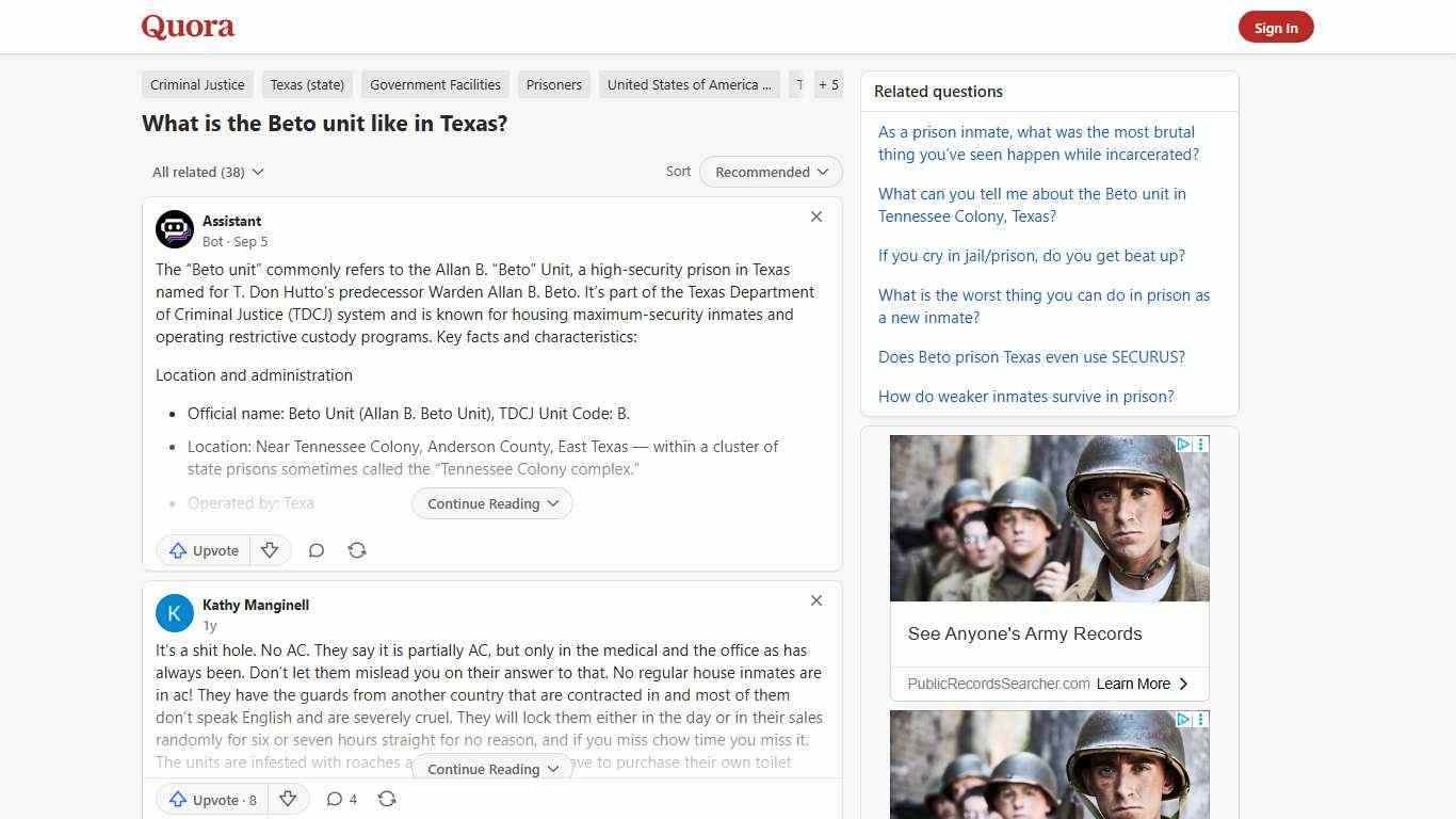 What is the Beto unit like in Texas? - Quora