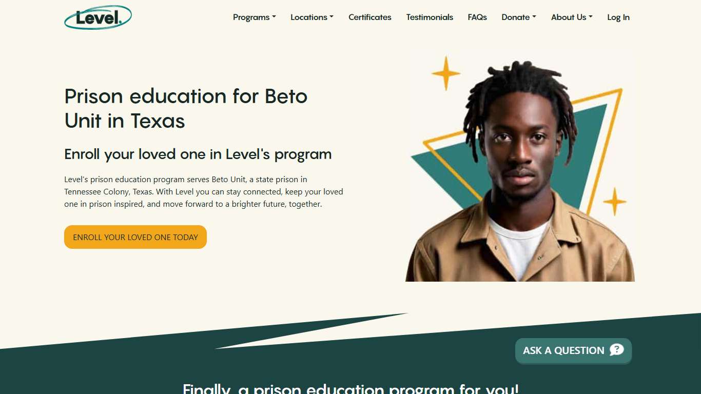 Prison Education For Beto Unit - Level